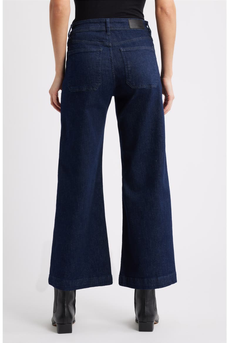 Paloma Marine Patch Pocket High Waist Wide Leg Jeans, Alternate, color, RINSE FLEX BLUE