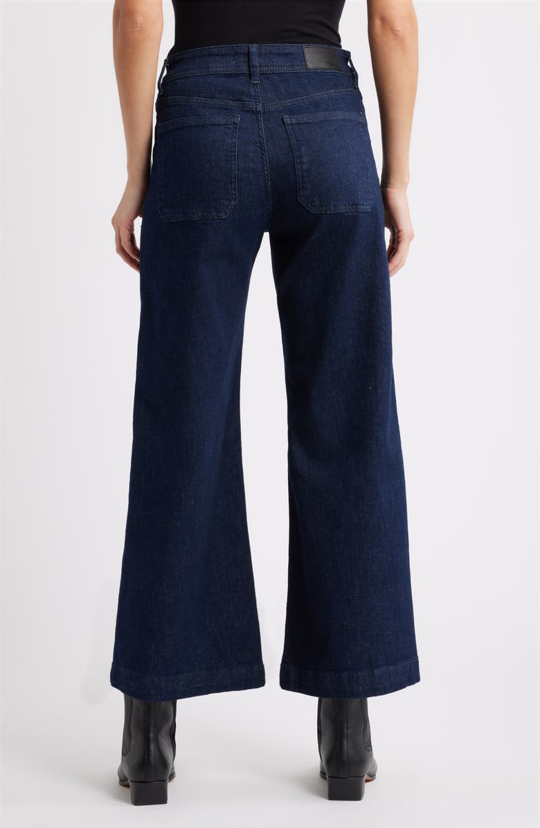 Mavi Jeans Paloma Marine Patch Pocket High Waist Wide Leg Jeans, Alternate, color, Rinse Flex Blue