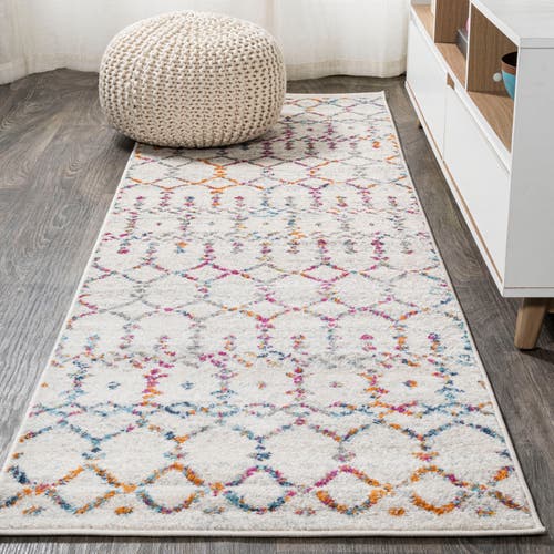 Jonathan Y Moroccan Hype Boho Vintage Diamond Area Rug In Ivory/multi