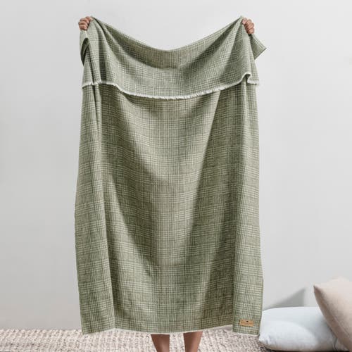 Lands Downunder Sutton Plaid Throw In Green