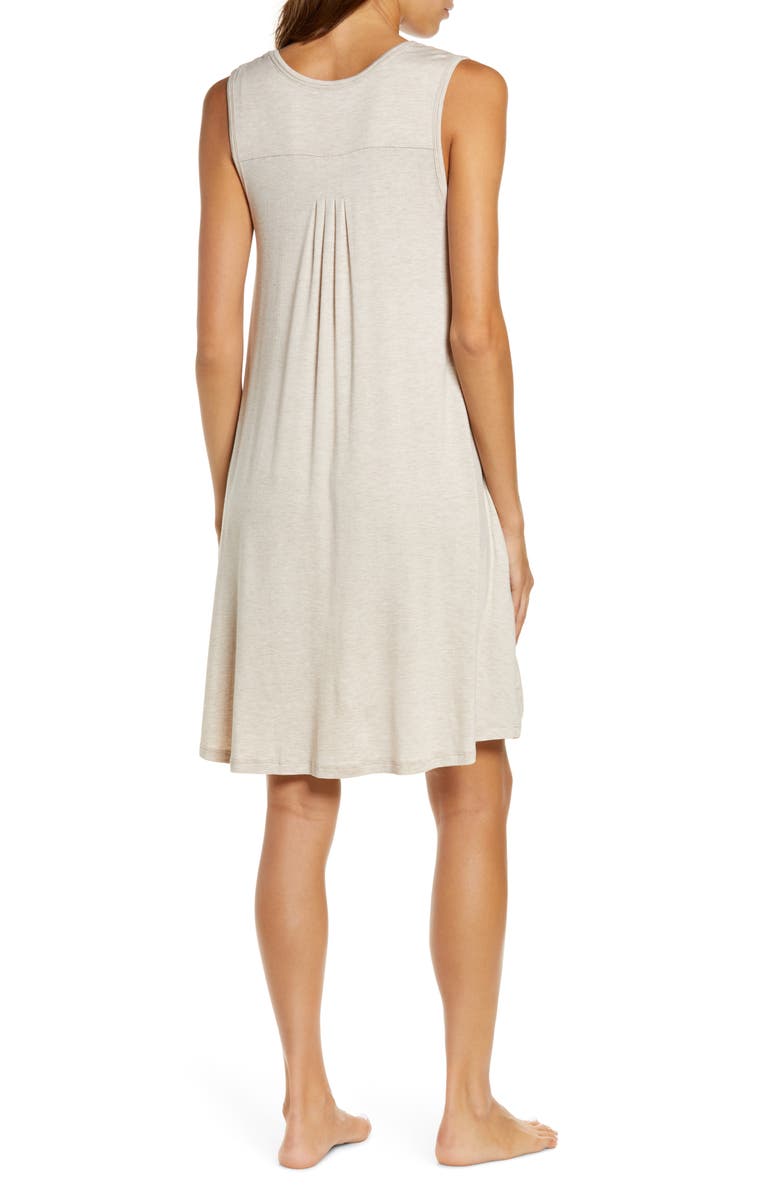 Papinelle Women's Pleat Front Sleeveless Nightgown, Alternate, color,