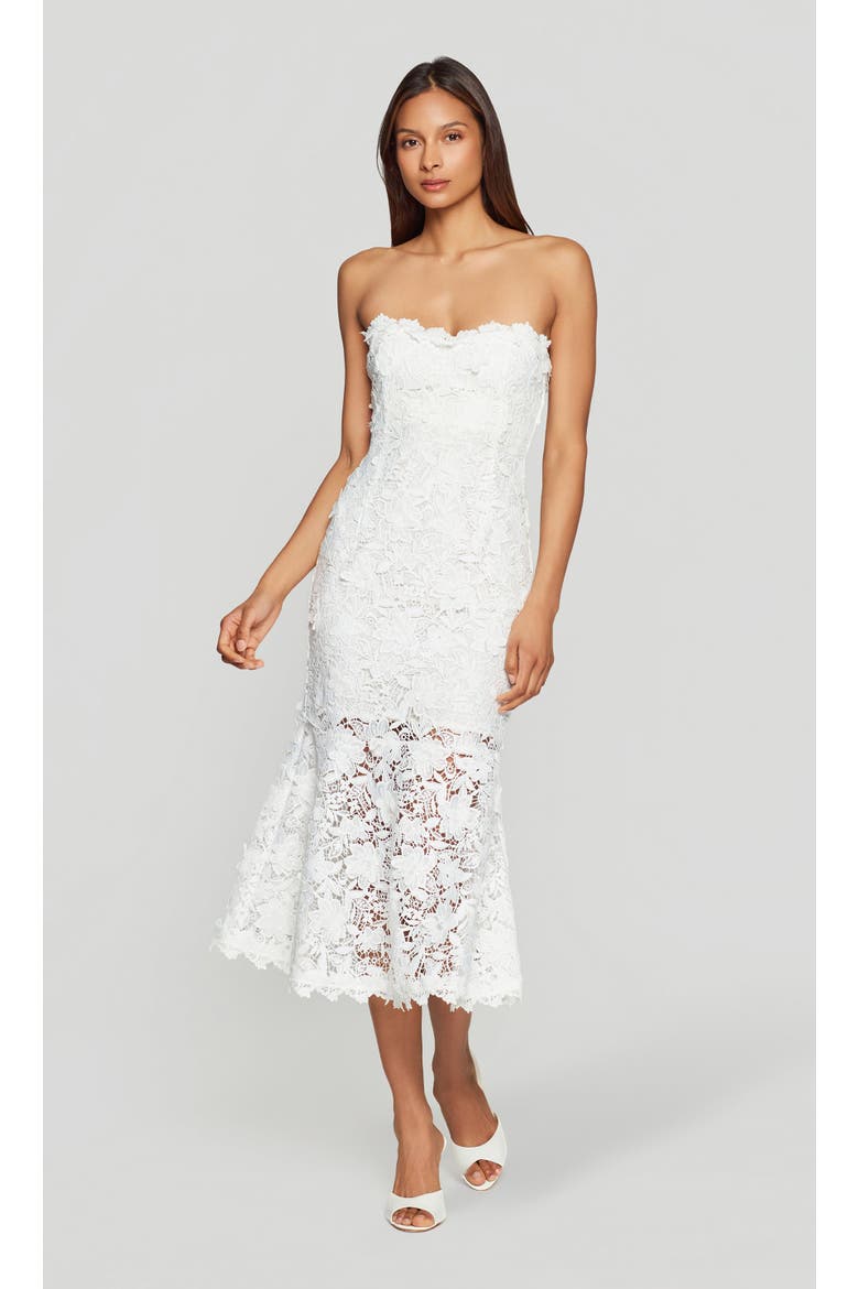 Makaia 3D Butterfly Lace Dress, Main, color, White