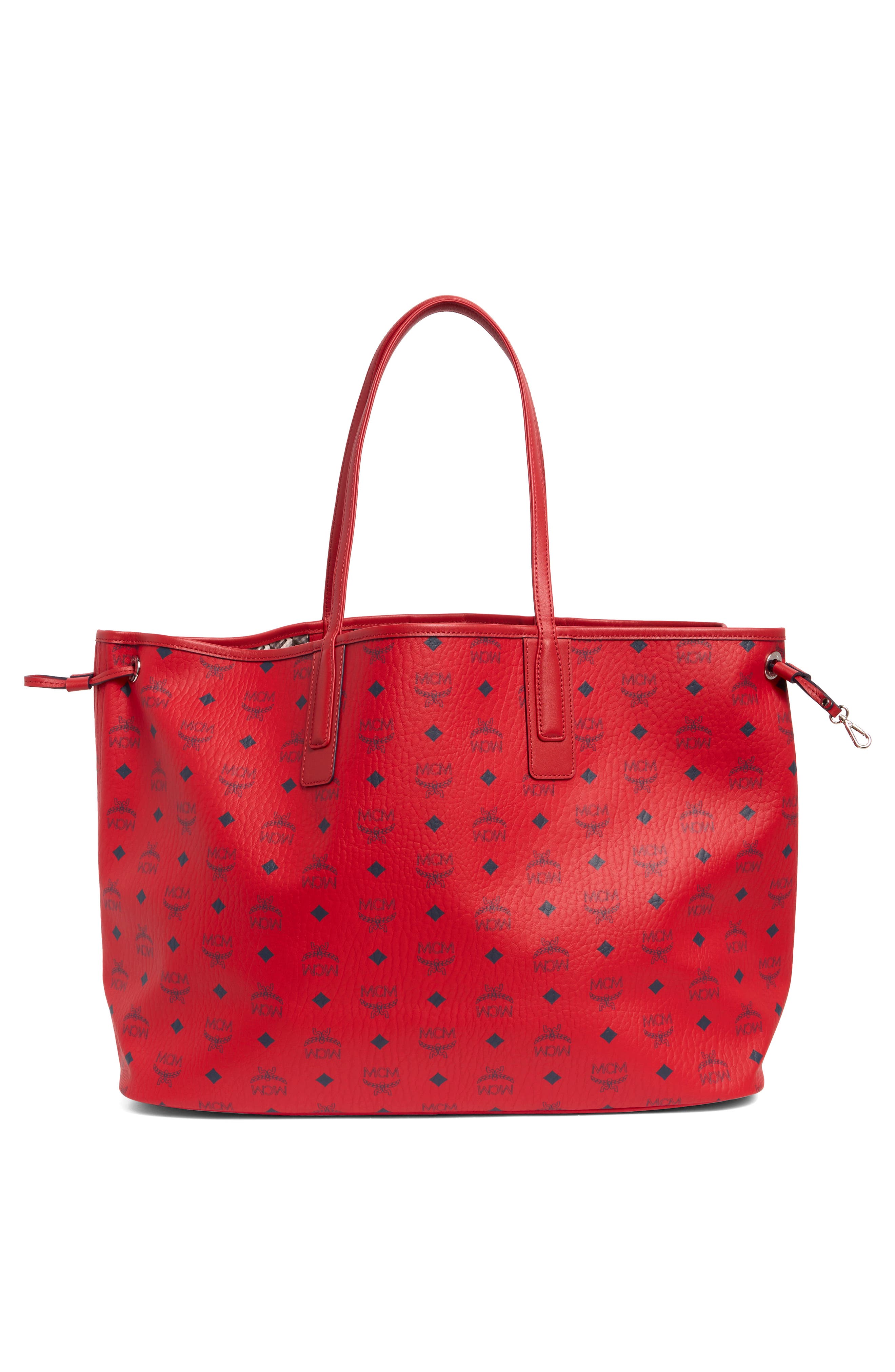 MCM Large Liz Reversible Shopper, Alternate, color, Candy Red