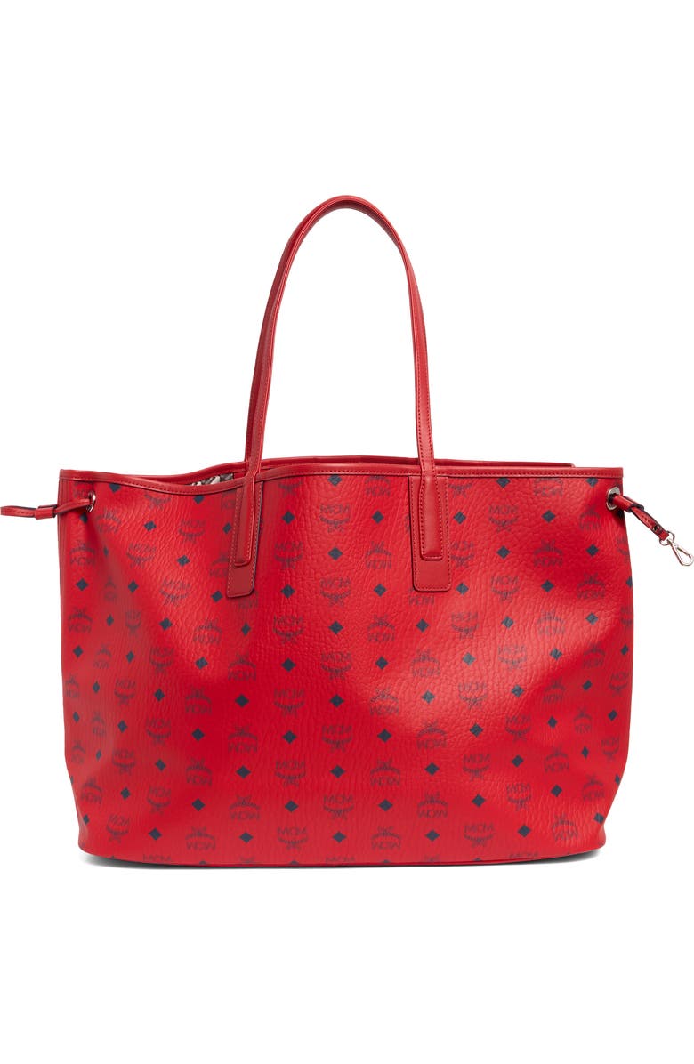 MCM Large Liz Reversible Shopper, Alternate, color, Candy Red