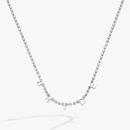 Alex And Ani Bride Tennis Chain Necklace In Silver
