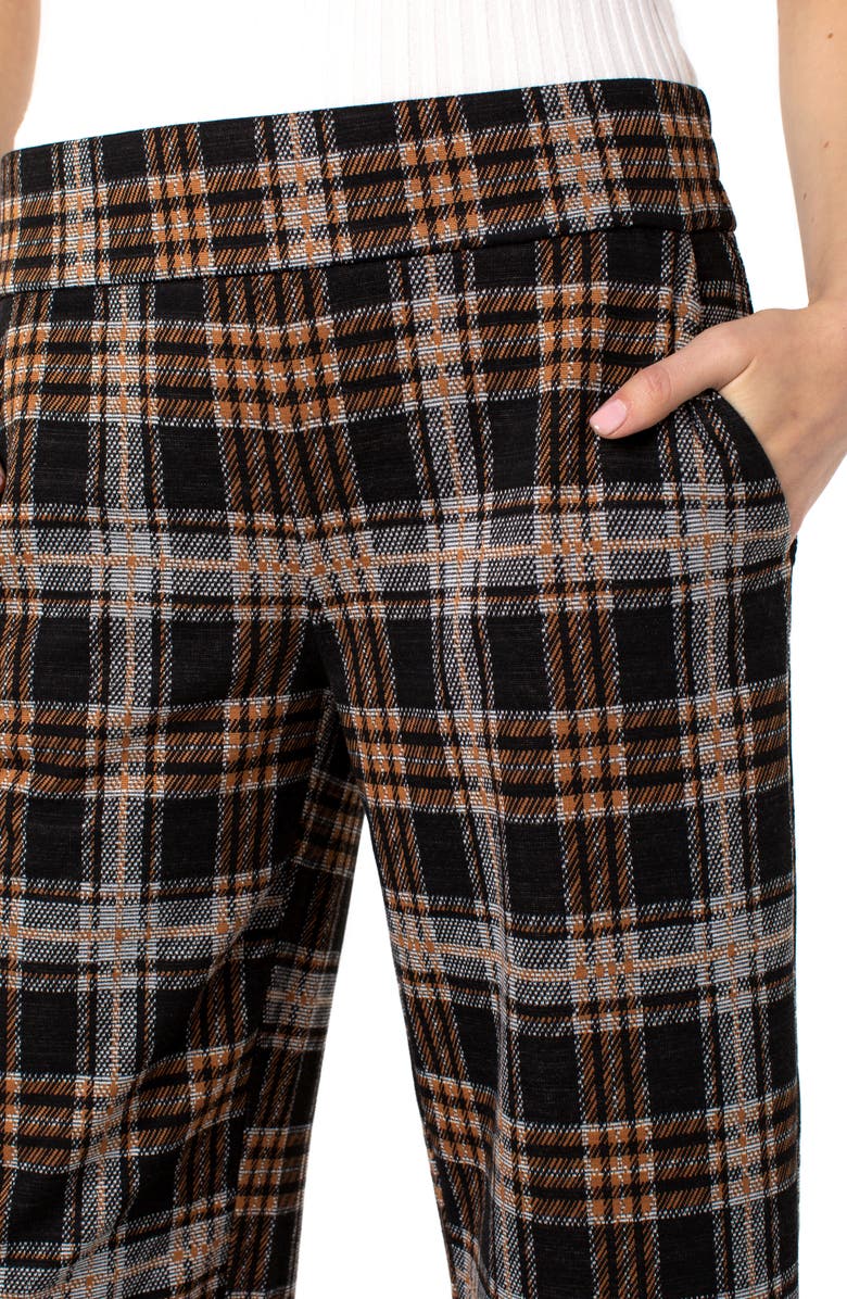 Liverpool Los Angeles Mabel Plaid High Waist Wide Leg Crop Pants, Alternate, color,