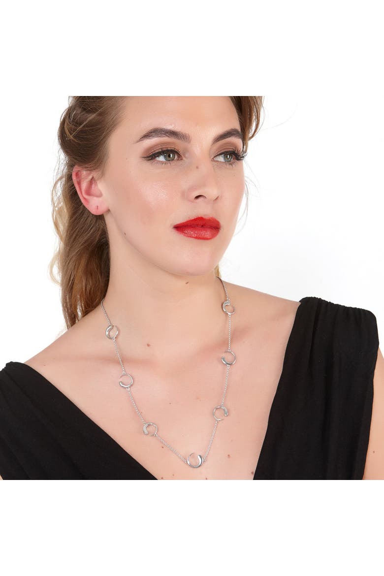 Luna Station Necklace, Alternate, color, Sterling Silver