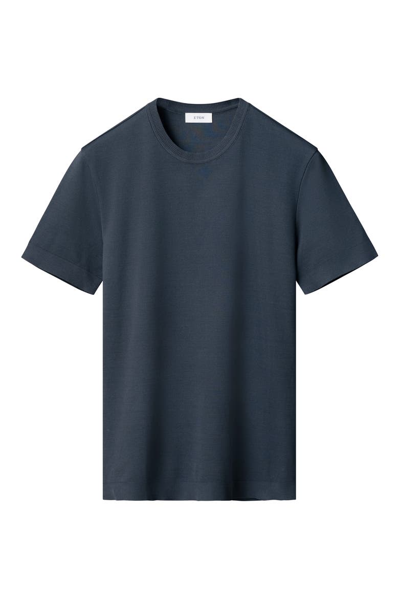 Texture Cotton T-Shirt, Alternate, color, DARK BLUE