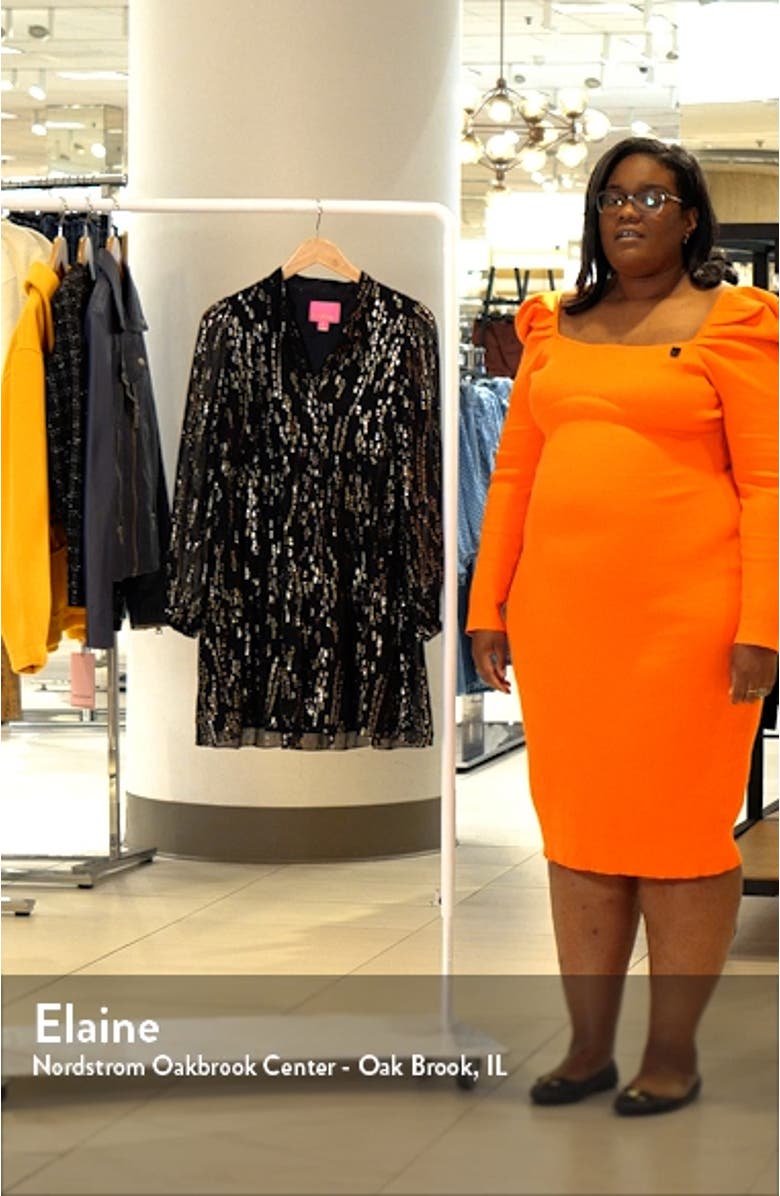 Winona Long Sleeve Silk Blend Dress, sales video thumbnail