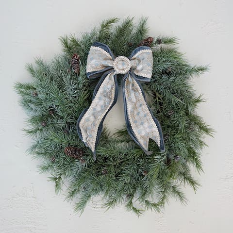 Jeweled Velvet Bow Ornament