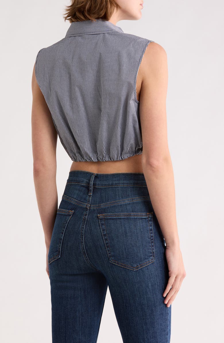 FRAME The Check Top, Alternate, color, Navy Multi