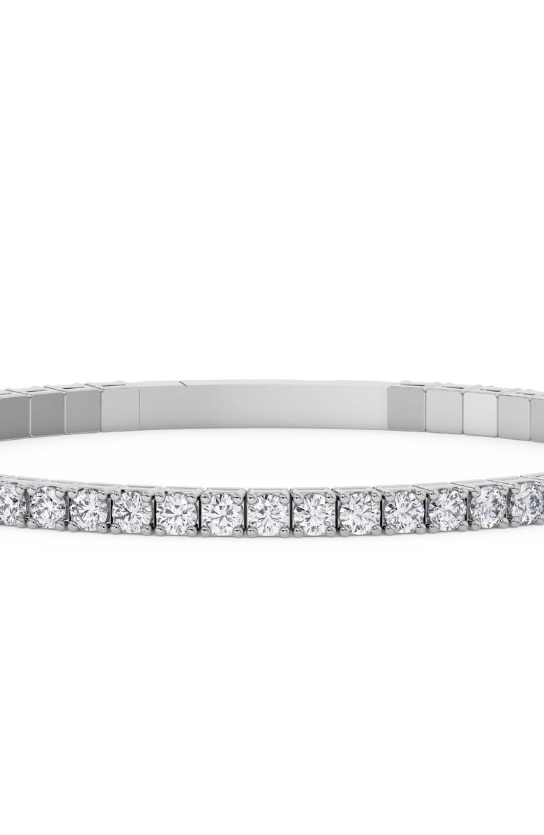 Bliss Diamond 4Ct F/VS Diamond Flexible Oval Bangle Women's Bracelet 14k Gold Lab Grown, Alternate, color, 14K Yellow Gold