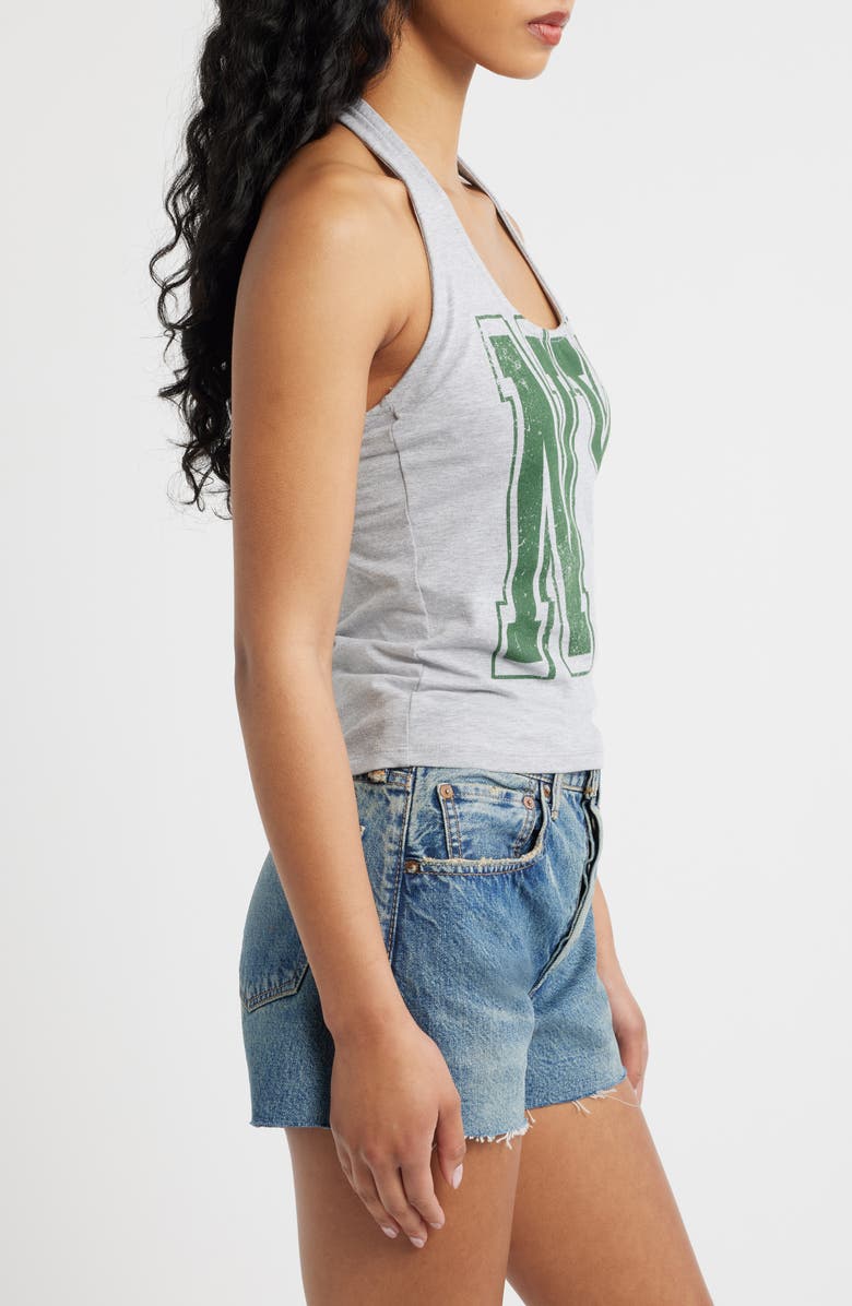 Vinyl Icons NY Halter Top, Alternate, color, Heather Grey