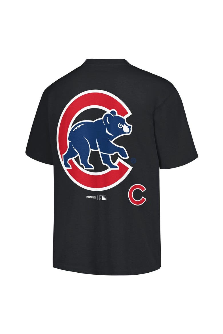 Men's PLEASURES  Black Chicago Cubs Ballpark T-Shirt, Alternate, color, Black