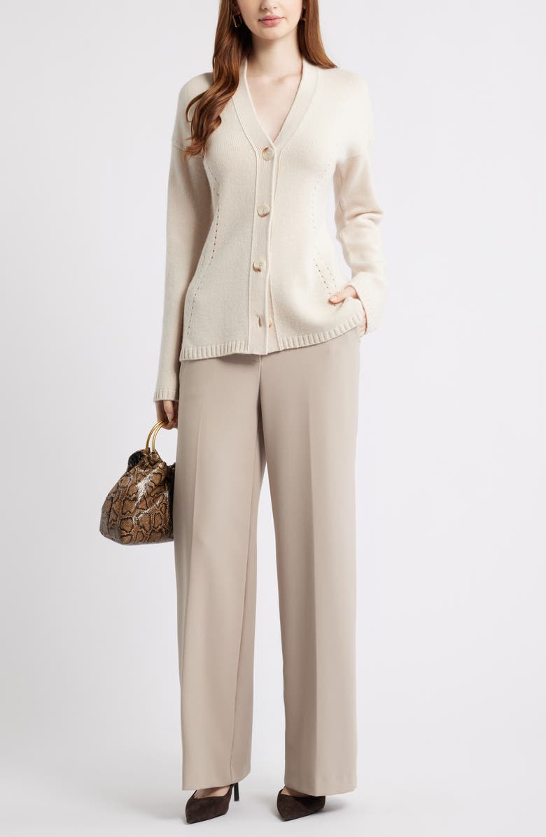 Nordstrom Wool & Cashmere Cardigan, Alternate, color, Beige Beach