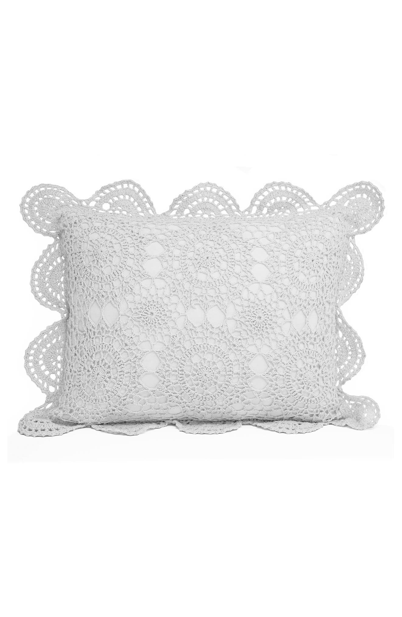MELANGE HOME Decorative Crochet Accent Pillow