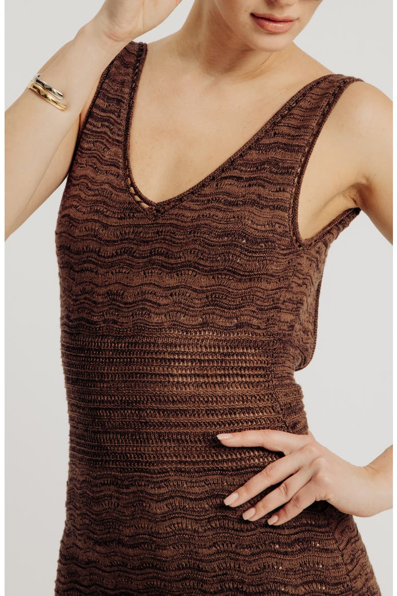 Mindy Sleeveless Knit Dress, Alternate, color, COCO MARL