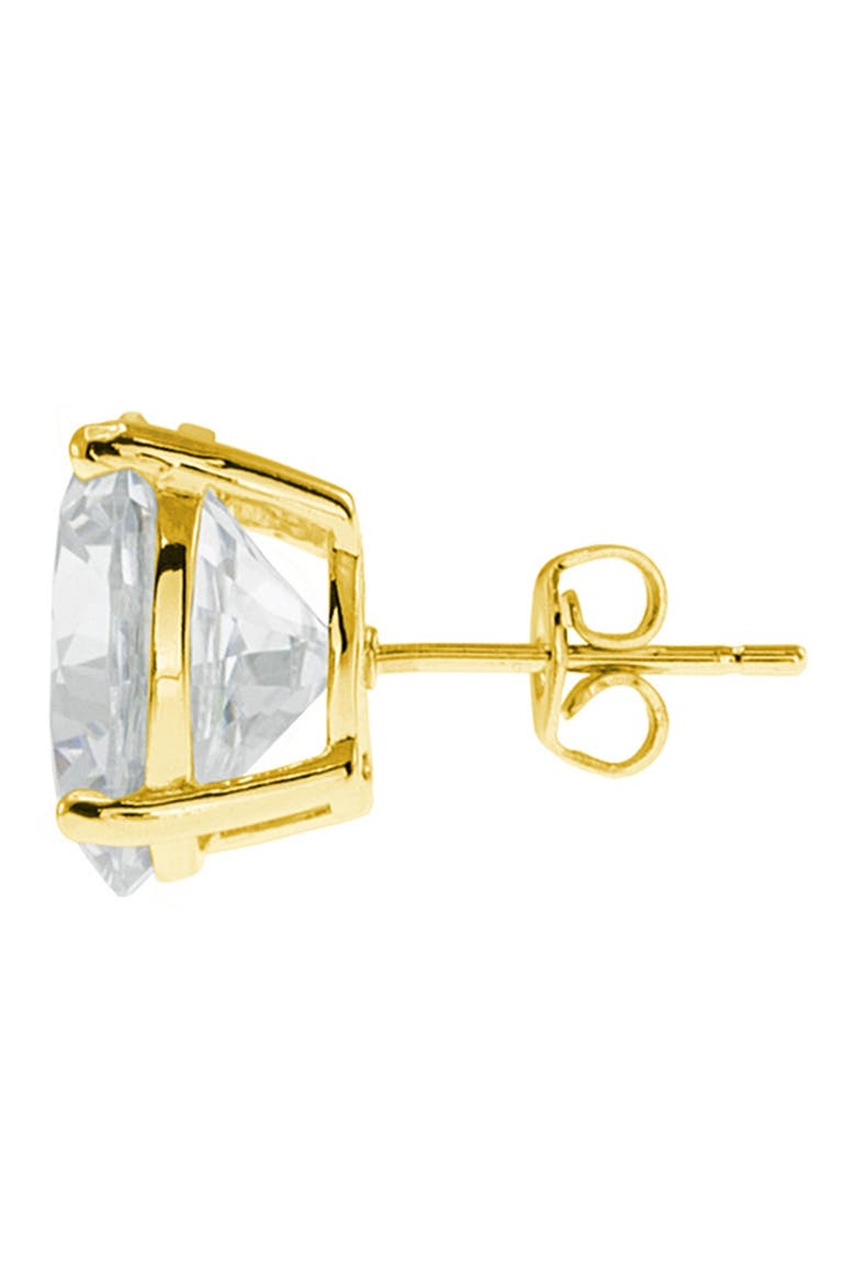 Round Cut CZ Stud Earrings, Main, color, CLEAR/GOLD