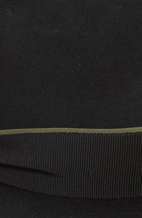 Shop René Mantilla, New York Maison Wool Felted Fedora In Black