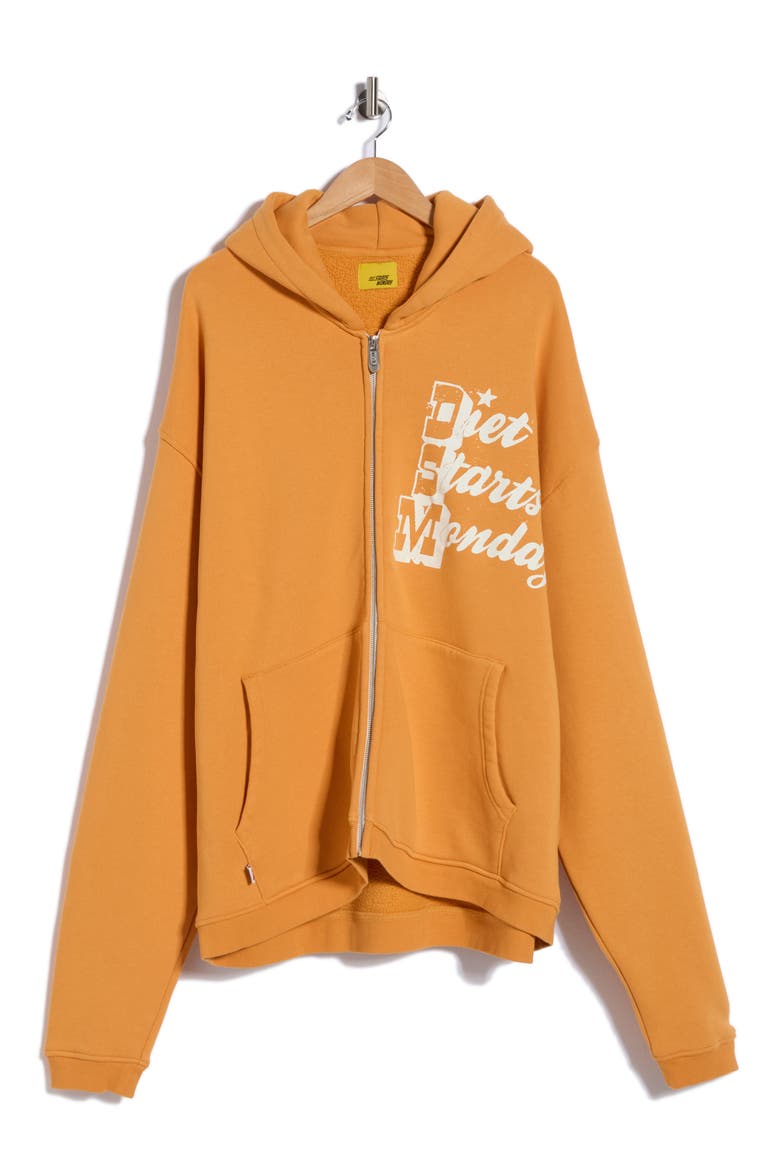 Star Full Zip Graphic Hoodie, Main, color, YELLOW