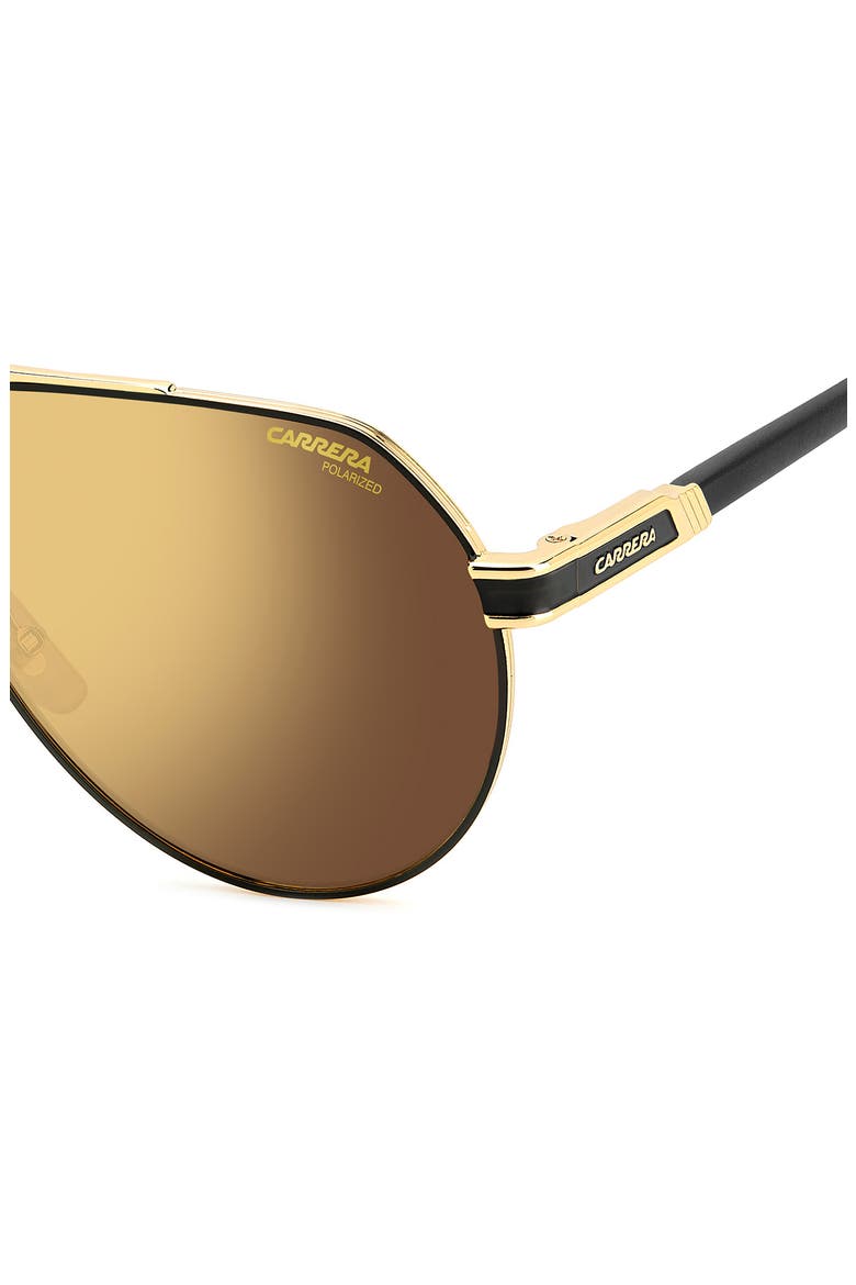 1067/S 62mm Polarized Navigator Aviator Sunglasses, Alternate, color, MATTE BLACK GOLD