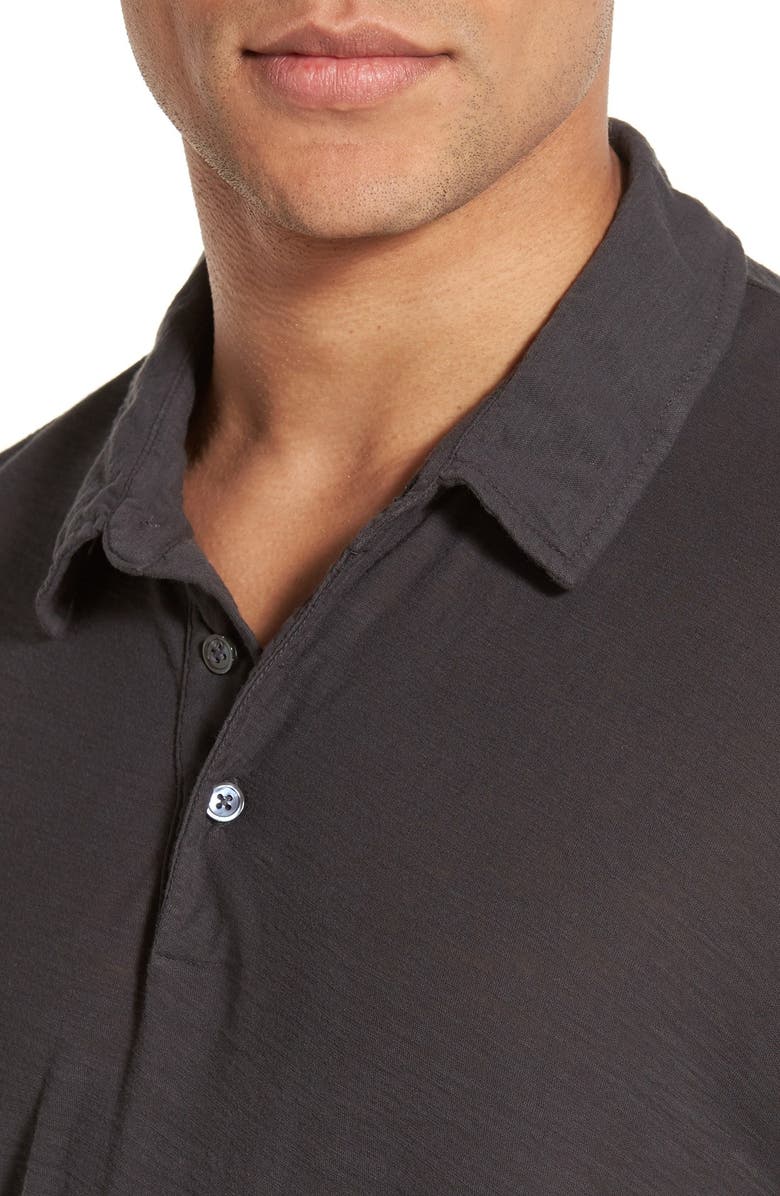 James Perse Classic Slub Cotton Polo, Alternate, color, 
