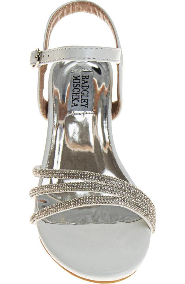BADGLEY MISCHKA Low Heeled Dress Sandals, Alternate, color, White
