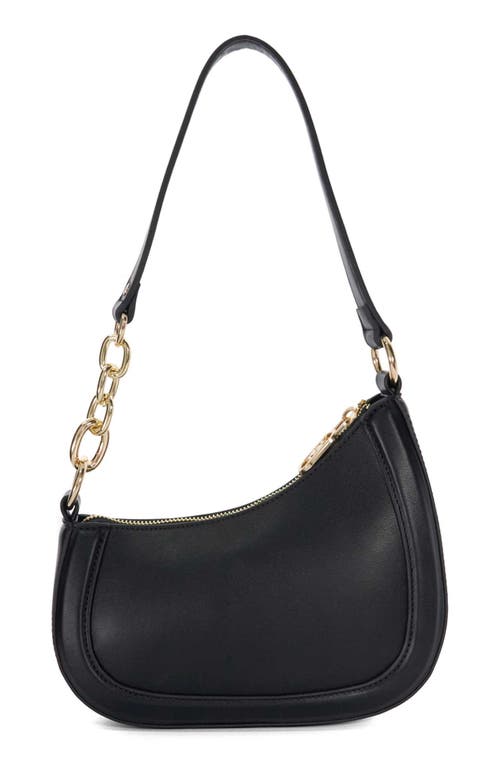 Dune London Direction Faux Leather Shoulder Bag In Black