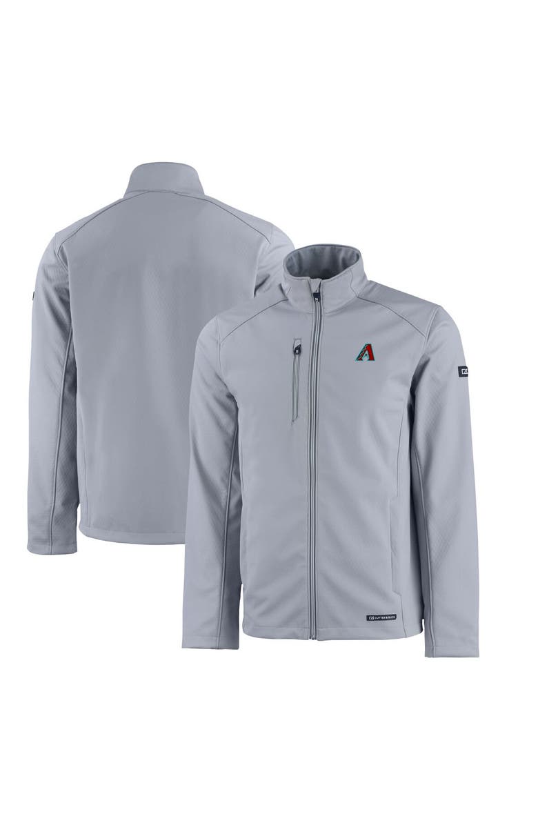 Cutter & Buck Men's Cutter & Buck Gray Arizona Diamondbacks Evoke Eco Recycled Full-Zip Jacket, Alternate, color,