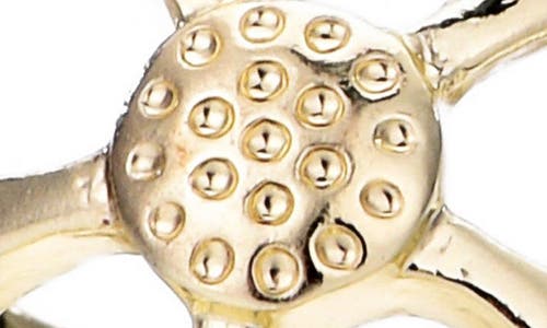 Adornia Gold Plated Flower Outline Ring In Gold