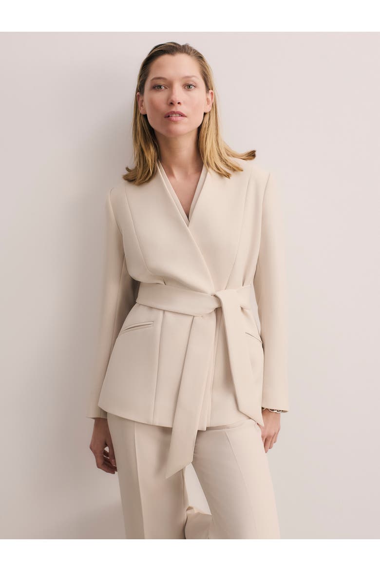 Selsey Doppio Crepe Blazer, Main, color, Neutral