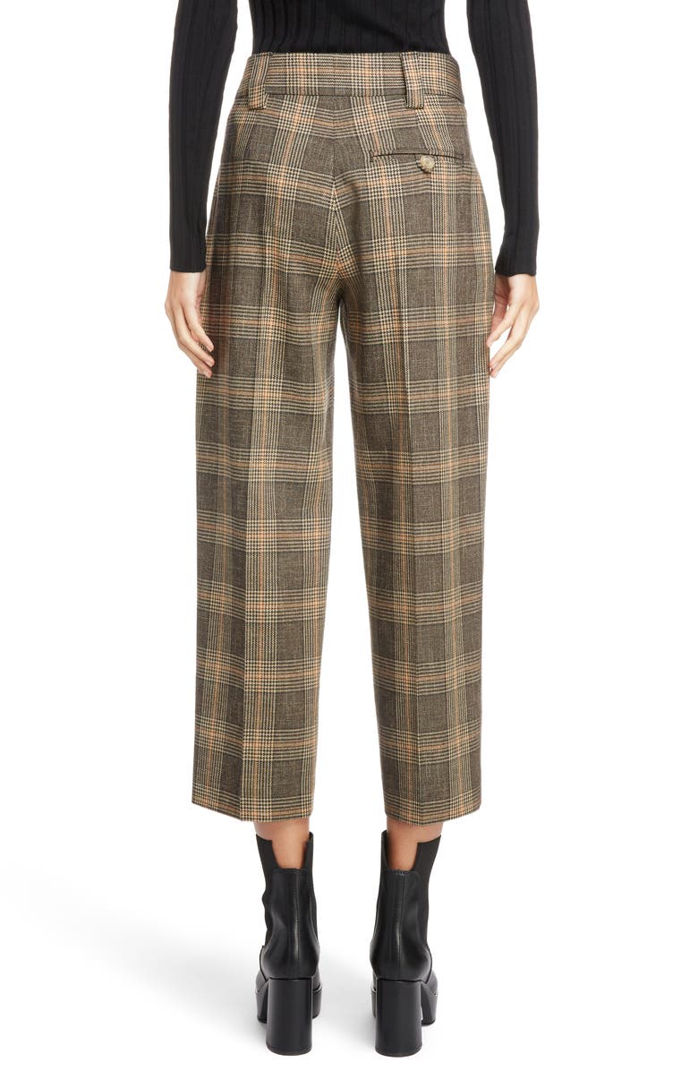 Acne Studios Check Crop Suit Pants, Alternate, color, 