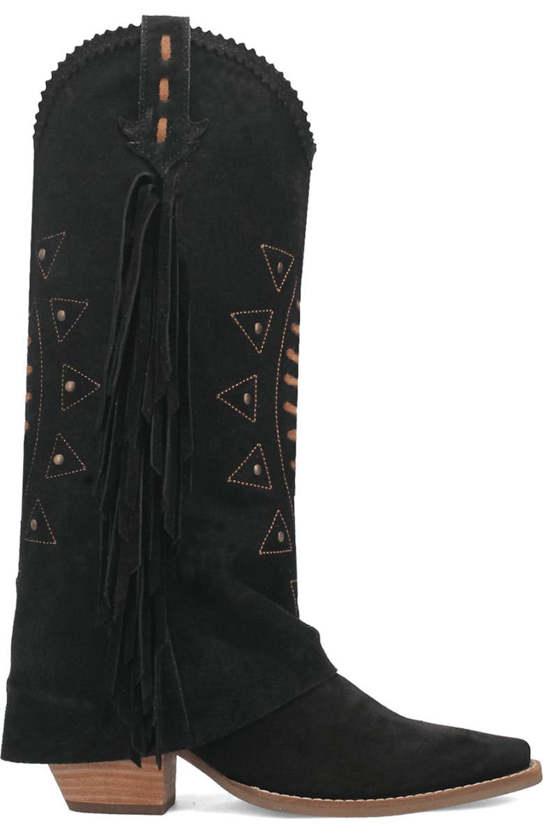 Dingo Spirit Trail Knee High Western Boot, Alternate, color, Black