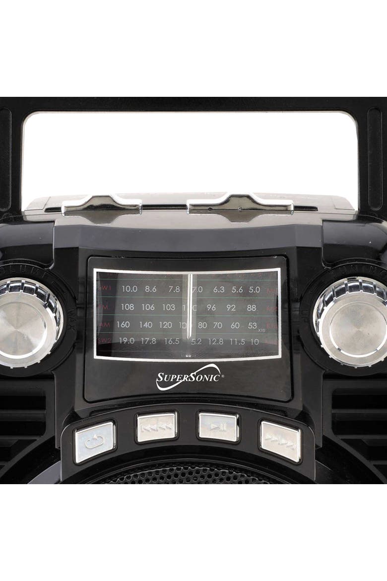 Bluetooth Portable 4 Band Radio, Alternate, color, Black