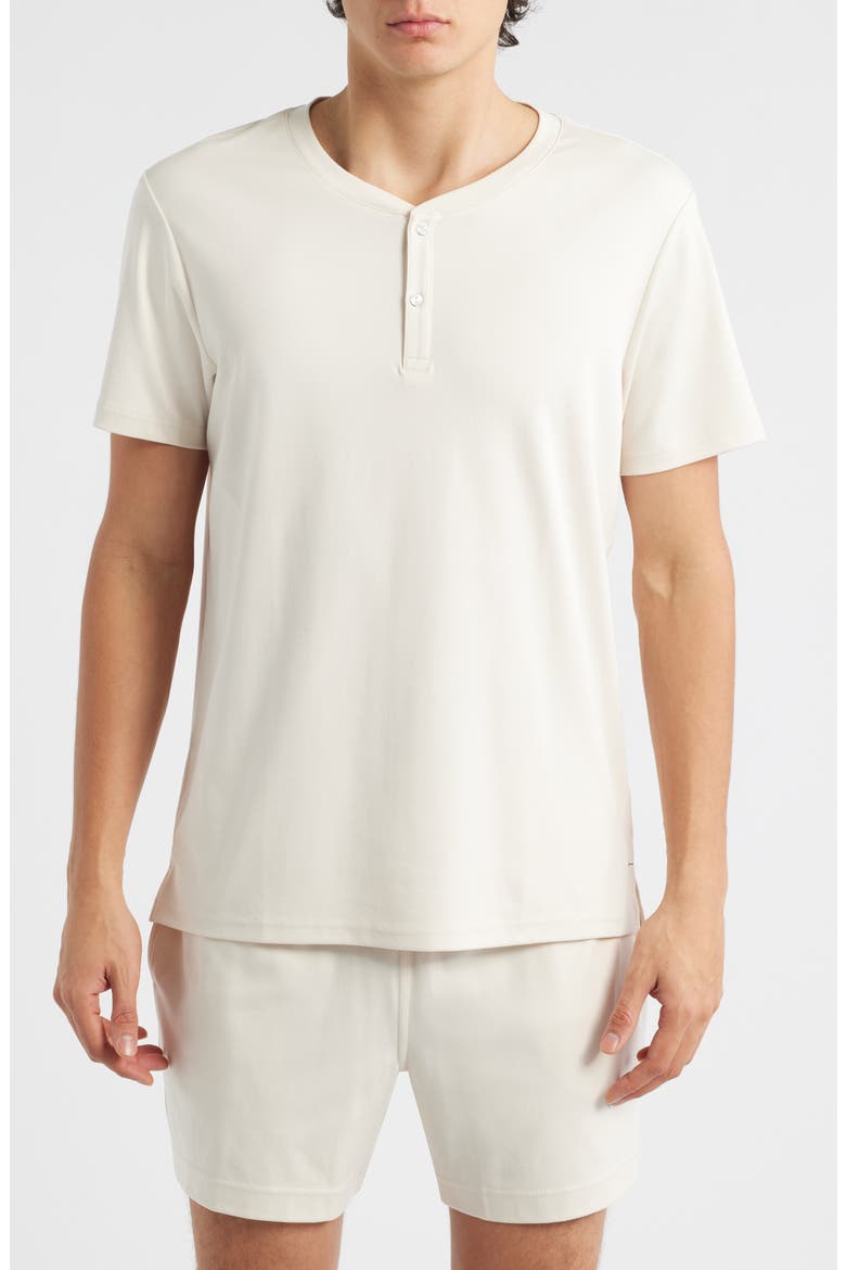 Stretch Cotton & Modal Blend Henly Pajama T-Shirt, Main, color, OATMEAL