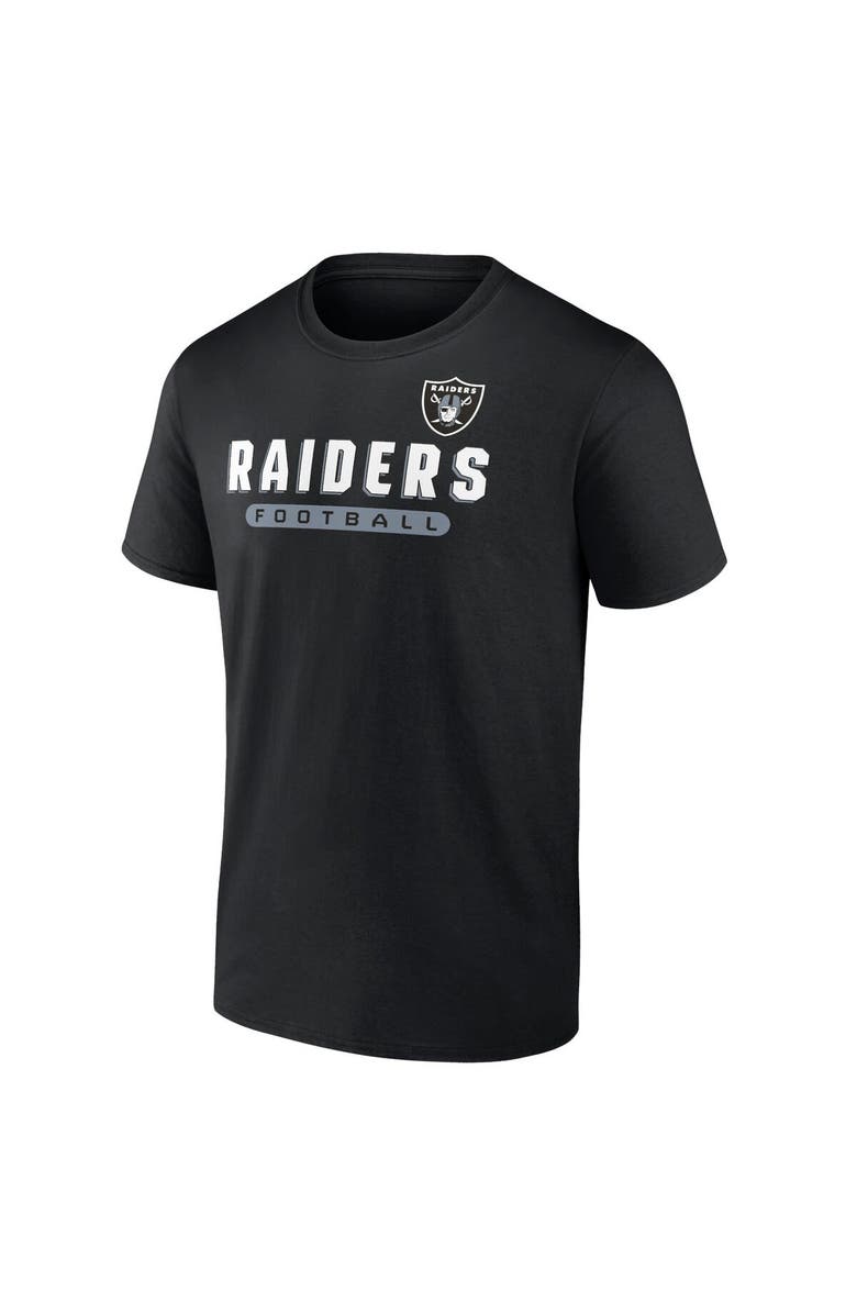 FANATICS Men's Fanatics Branded Black/Heathered Gray Las Vegas Raiders T-Shirt Combo Pack, Alternate, color, 