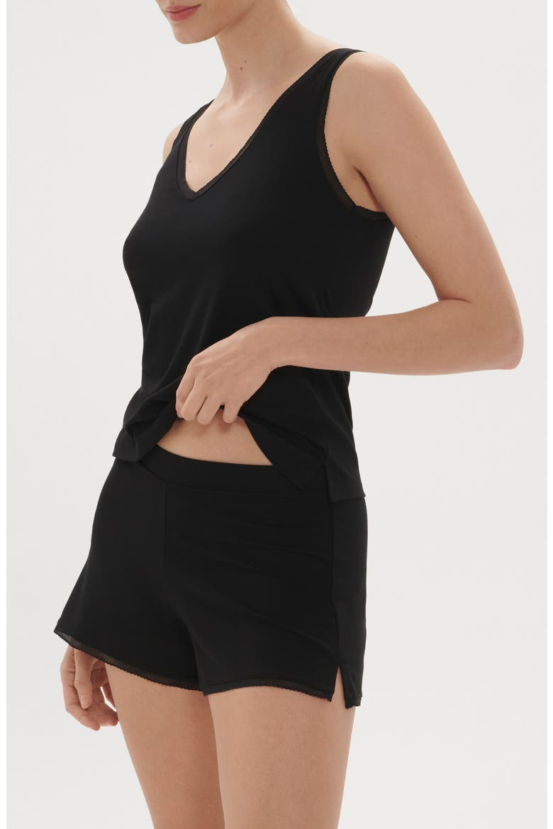 Aurore Pajama Top, Alternate, color, BLACK