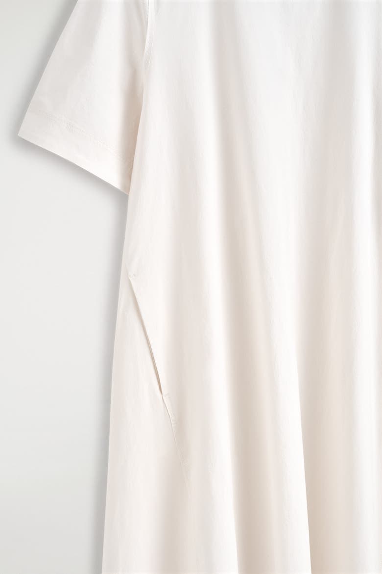 Raw-cut Cotton Midi Dress, Alternate, color, WHITE