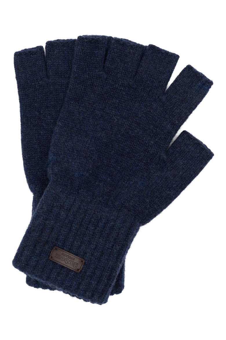 Heath Fingerless Wool Gloves, Main, color, NAVY