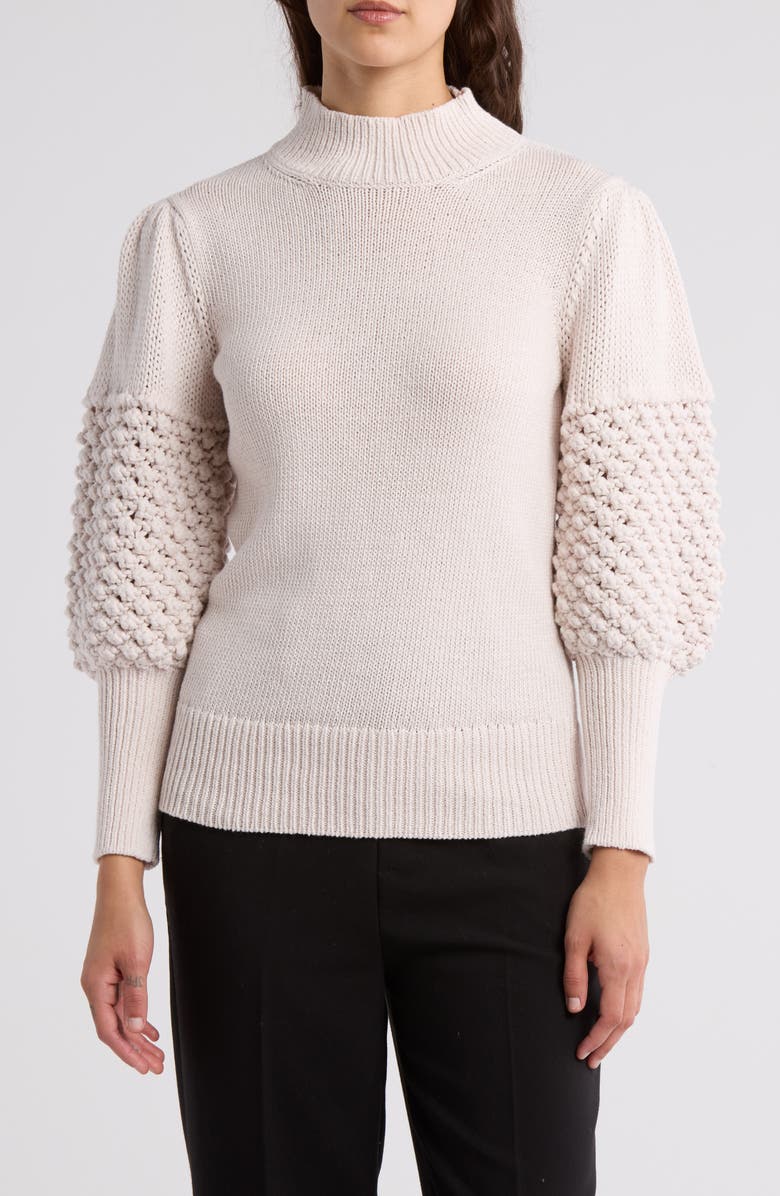 Trina Turk Bellanca Crochet Trim Sweater, Main, color, 