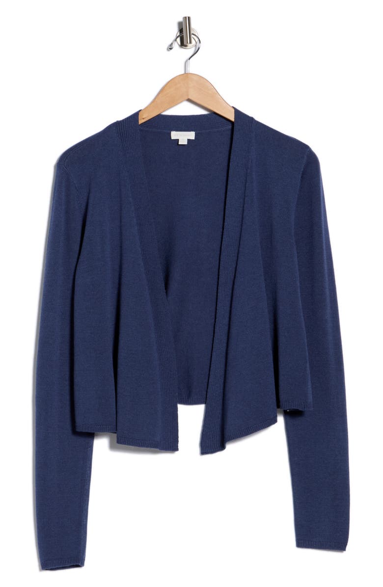 Splendid Loop Knit Open Front Cardigan, Alternate, color, Soft Navy