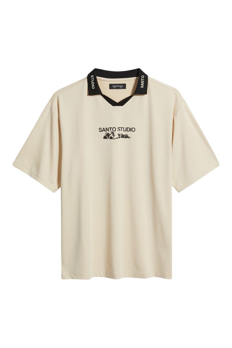 TNH Sleepy Dog Club Jersey Polo, Alternate, color, CREAM