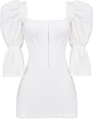 HOUSE OF CB Matilda Corset Bodice Cotton Blend Minidress