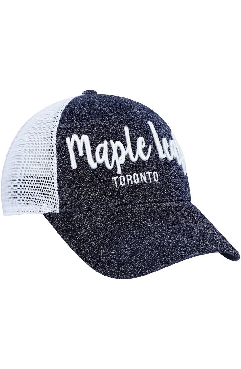 '47 Women's '47 Navy/White Toronto Maple Leafs Encore MVP Trucker Snapback Hat, Alternate, color,