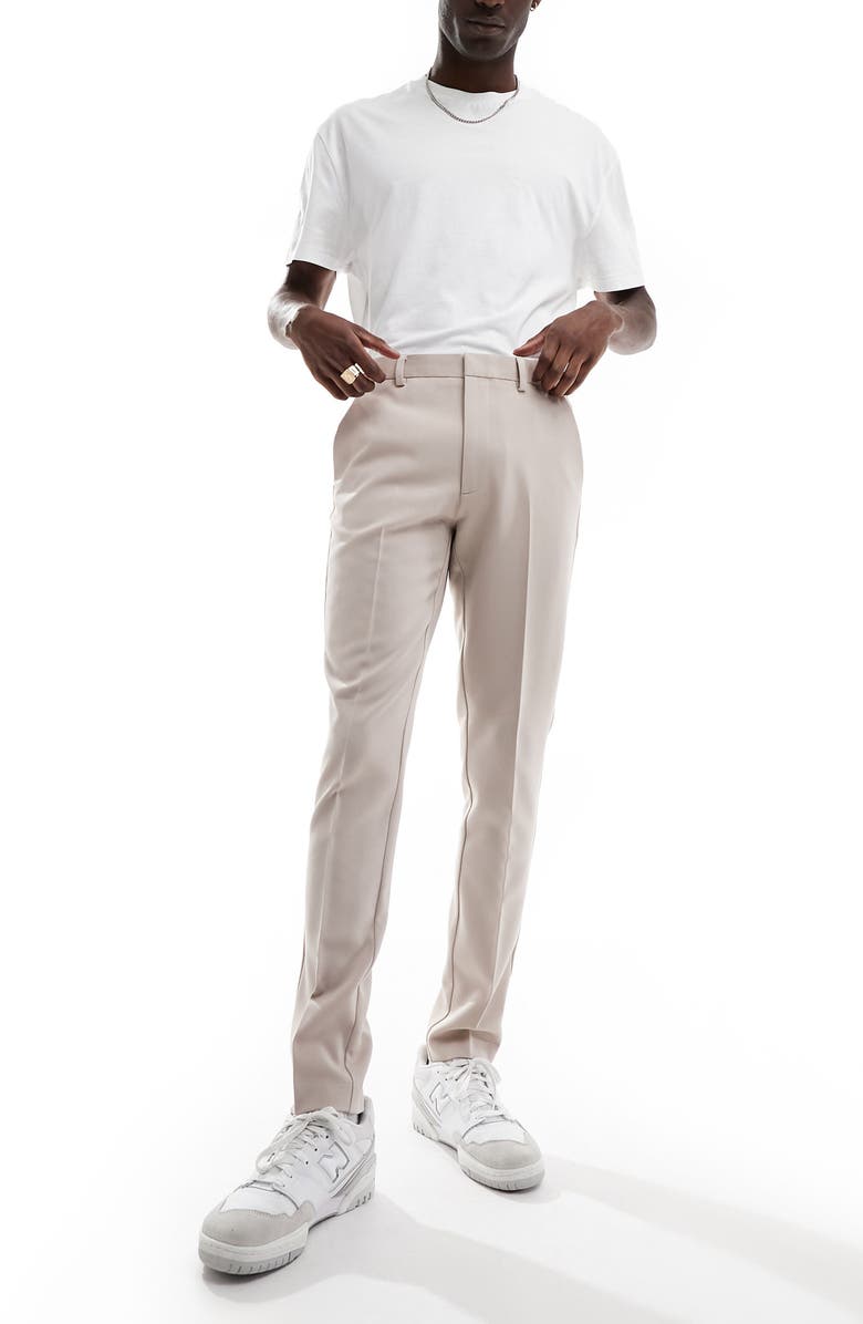 ASOS DESIGN Smart Skinny Fit Trousers, Main, color, 