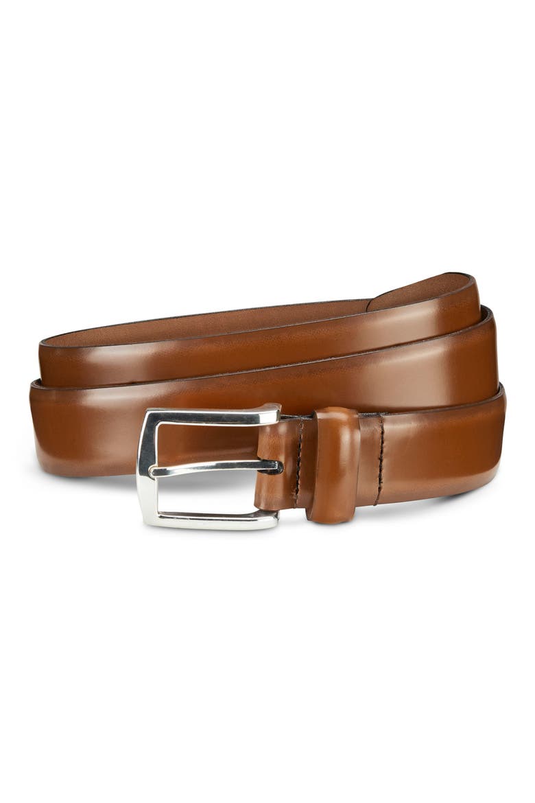 Midland Ave. Leather Belt, Main, color, WALNUT