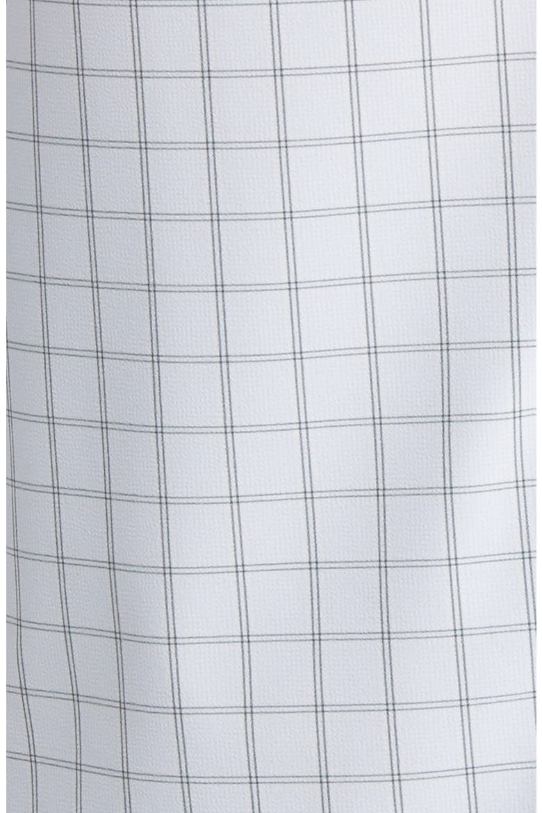 Leeward Trim Fit Sky Hampton Windowpane Plaid Performance Button-Up Shirt, Alternate, color, BLUE