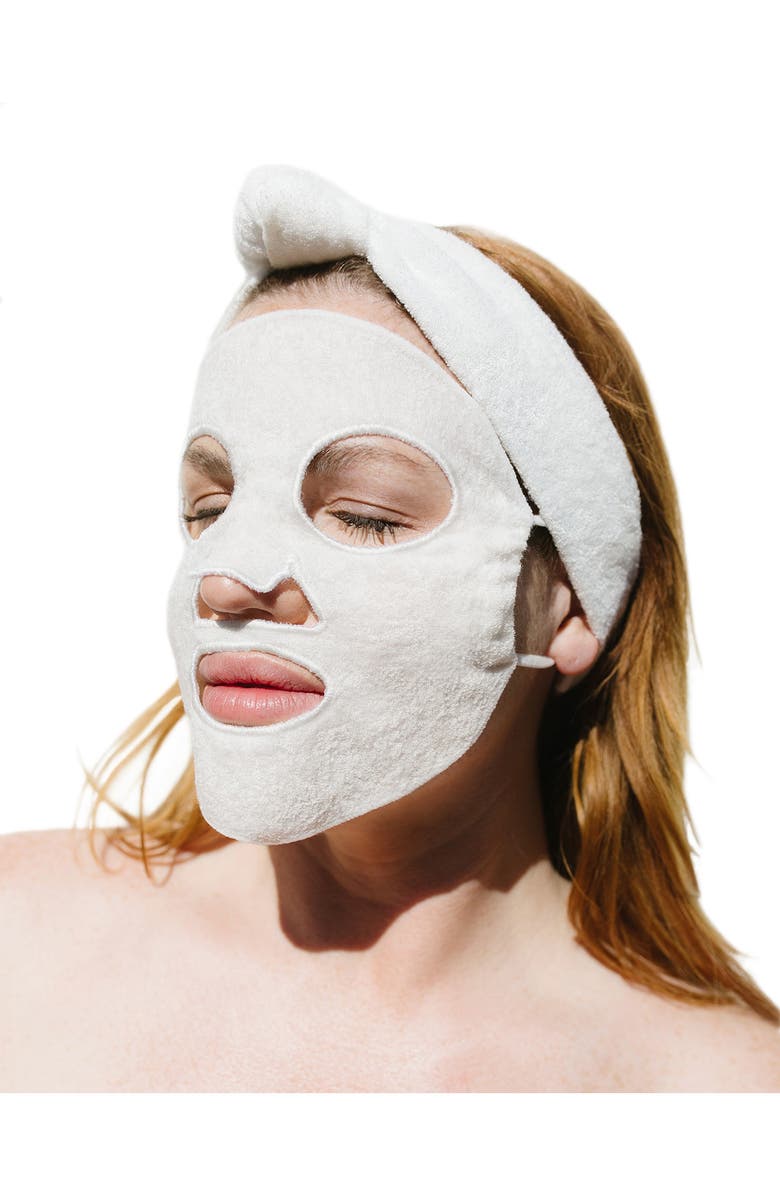 Jenny Patinkin Pure Luxury Organic Reusable Sheet Mask & Spa Headband, Alternate, color, White