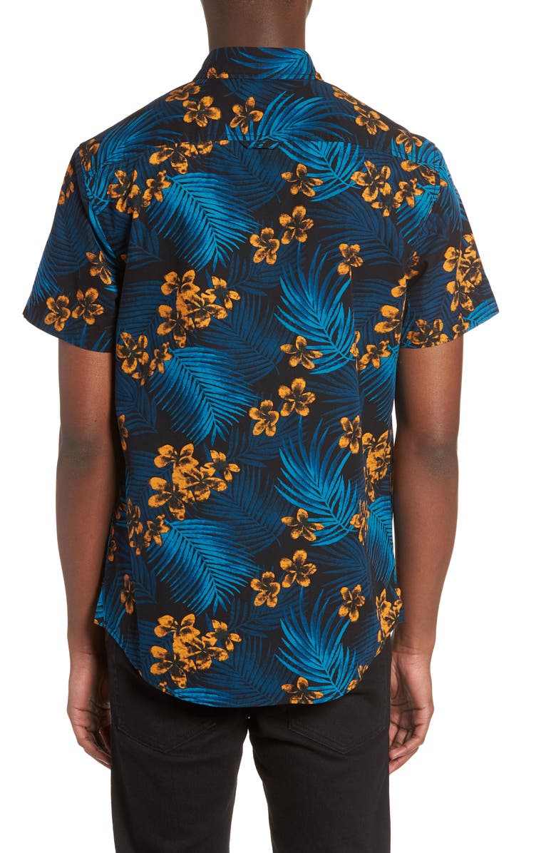 The Rail Short Sleeve Print Poplin Shirt, Alternate, color,