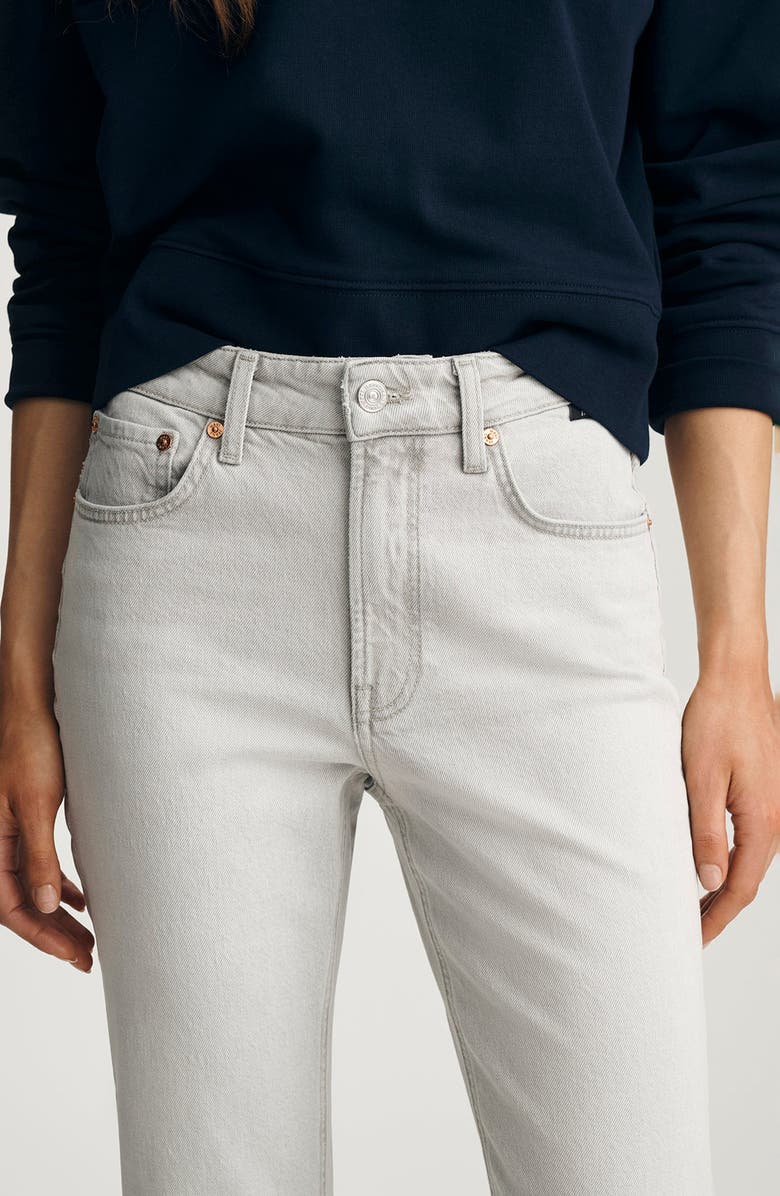Mavi Jeans New York Raw Hem High Waist Ankle Straight Leg Jeans, Alternate, color,